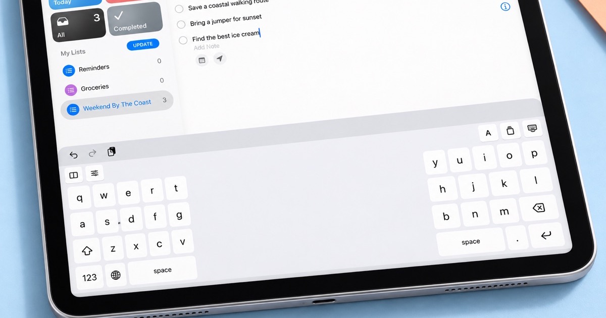 SplitKeyboard - an iPad keyboard you can fit to your thumbs